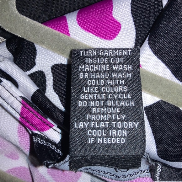 Joza Rae ruffle trim neckline top  sz XL pink black sleeveless - Picture 5 of 5